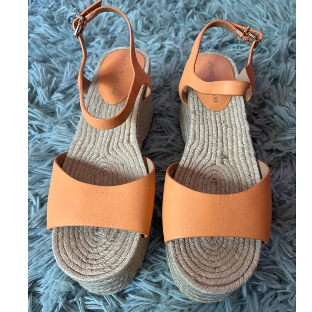 Cavaaa Leather Espadrille Wedges